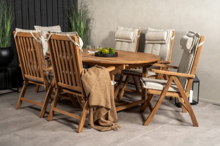 Kenya rektangulär matgrupp natur Venture Home