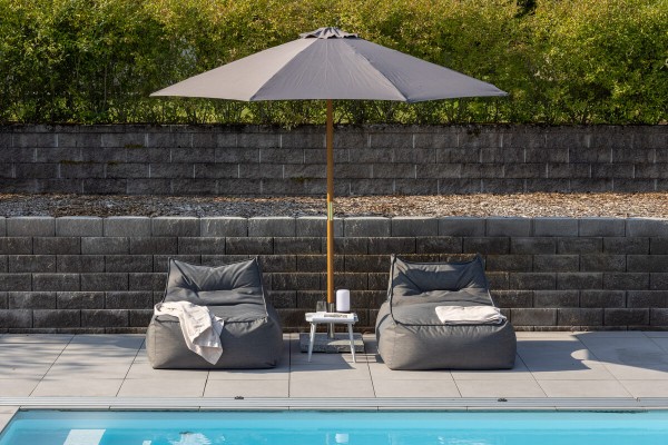 Ixos parasoll Ø300 cm grå Venture Home