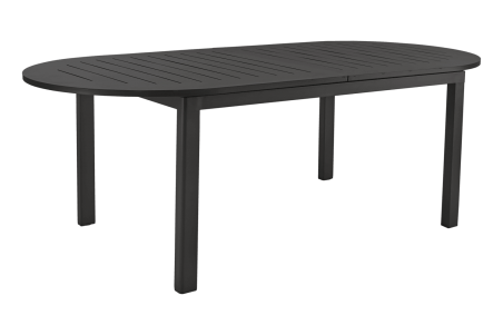 Lomma Elipse matbord 220/280x110x73 cm svart Brafab