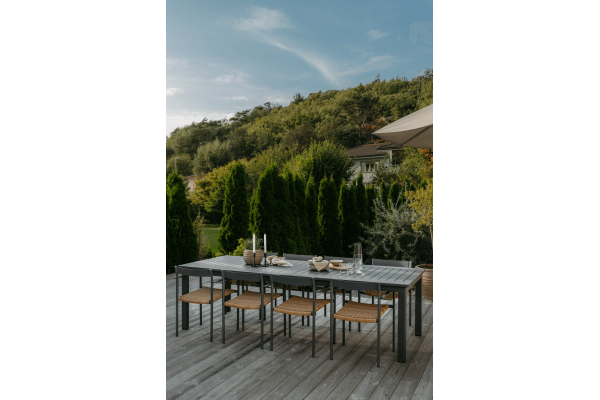 Lomma XL matbord 260/380x100x73 cm antracit Brafab