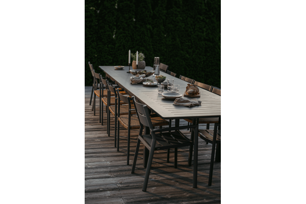 Lomma XL matbord 260/380x100x73 cm antracit Brafab