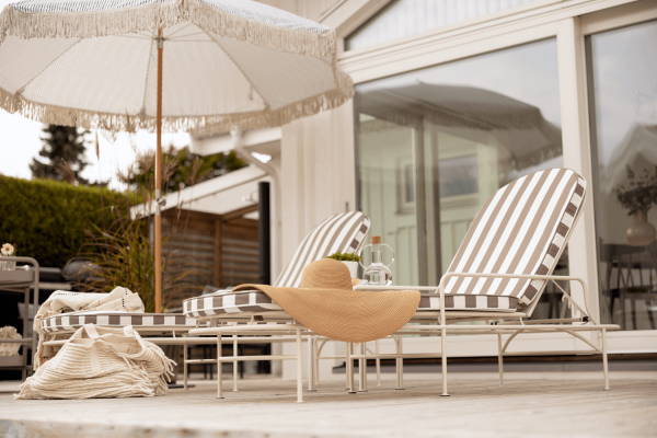 Arts vilsäng soft white/beige stripes Brafab