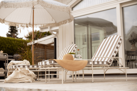 Arts vilsäng soft white/beige stripes Brafab