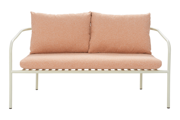 Bendt 2-sitssoffa pearl white/teddy orange Brafab