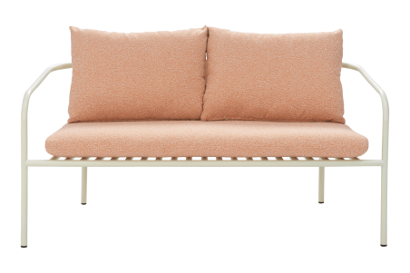 Bendt 2-sitssoffa pearl white/teddy orange Brafab