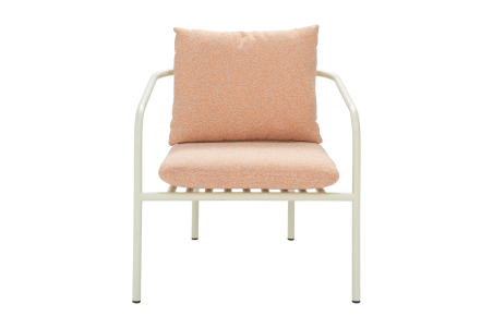 Bendt fåtölj pearl white/teddy orange Brafab