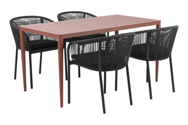 Bigby matbord 144x76 H73 cm zin red Brafab