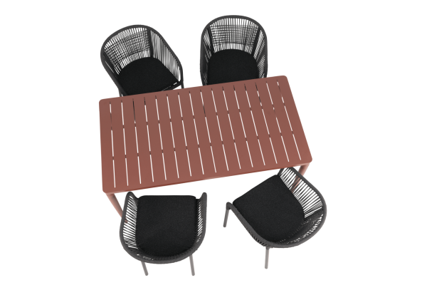 Bigby matbord 144x76 H73 cm zin red Brafab