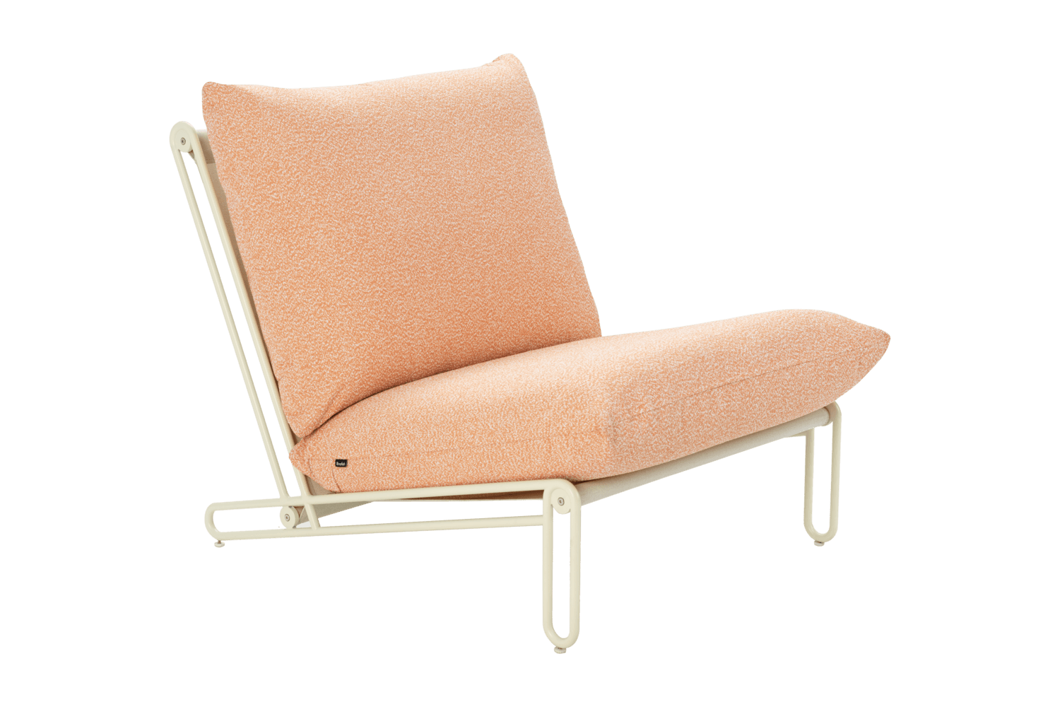 Blixt loungefåtölj pearl white/teddy orange Brafab