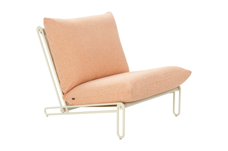 Blixt loungefåtölj pearl white/teddy orange Brafab