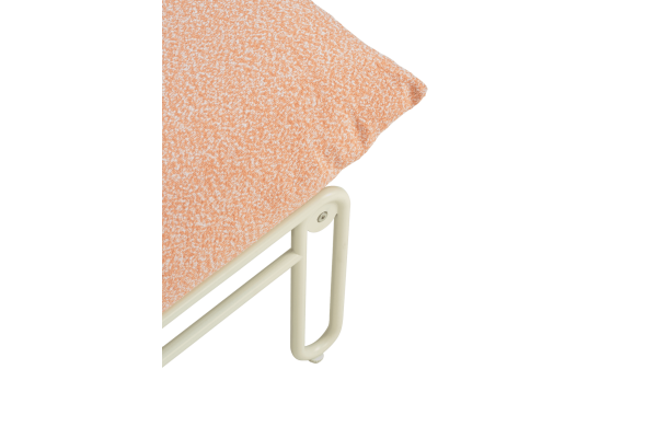 Blixt loungefåtölj pearl white/teddy orange Brafab