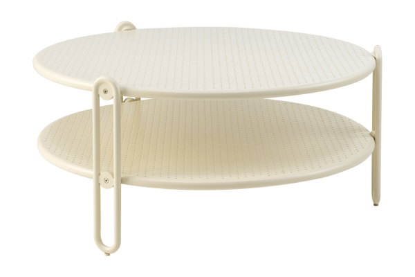 Blixt soffbord Ø85 H39 cm pearl white Brafab
