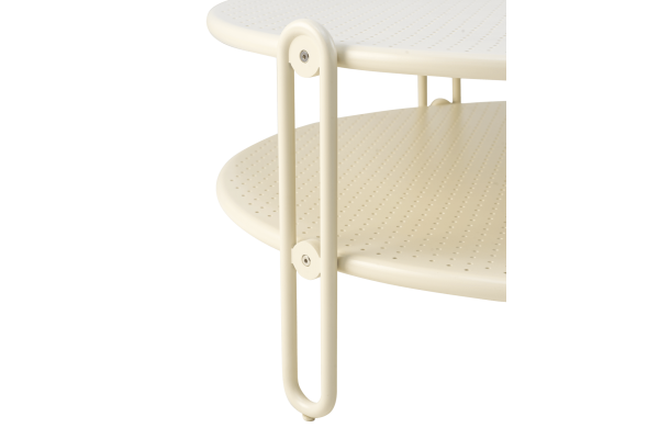 Blixt soffbord Ø85 H39 cm pearl white Brafab