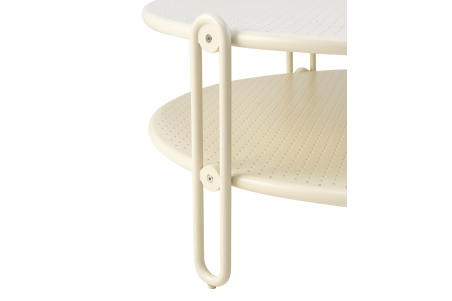 Blixt soffbord Ø85 H39 cm pearl white Brafab
