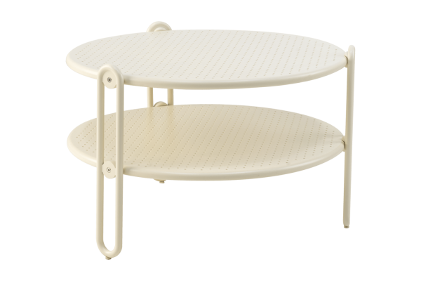 Blixt soffbord Ø65 H42 cm pearl white Brafab