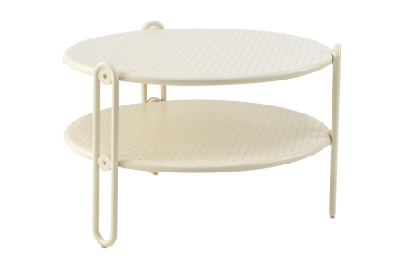 Blixt soffbord Ø65 H42 cm pearl white Brafab
