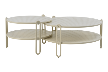 Blixt soffbord Ø65 H42 cm pearl white Brafab