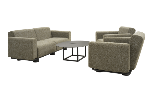 Bolster 2-sitssoffa antracit/teddy verde Brafab