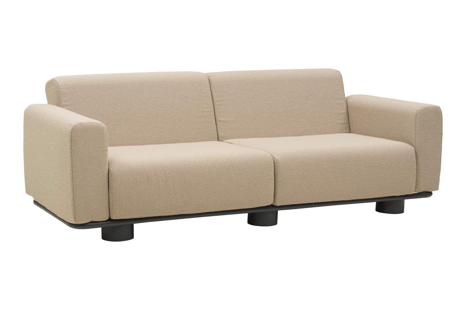 Bolster 2-sitssoffa antracit/teddy beige Brafab