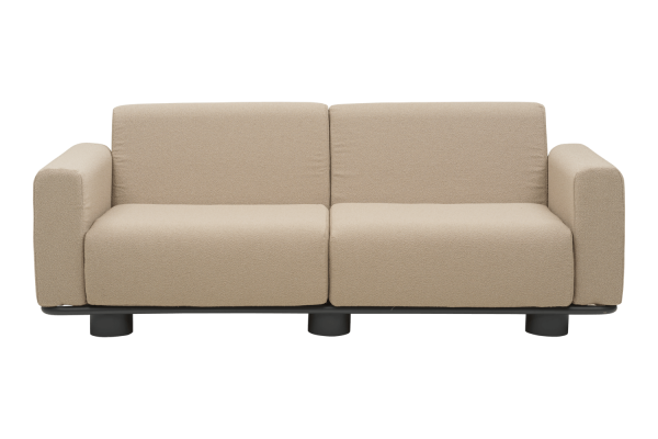 Bolster 2-sitssoffa antracit/teddy beige Brafab