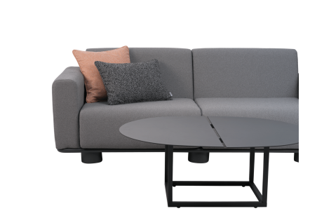 Bolster 2-sitssoffa antracit/teddy grey Brafab