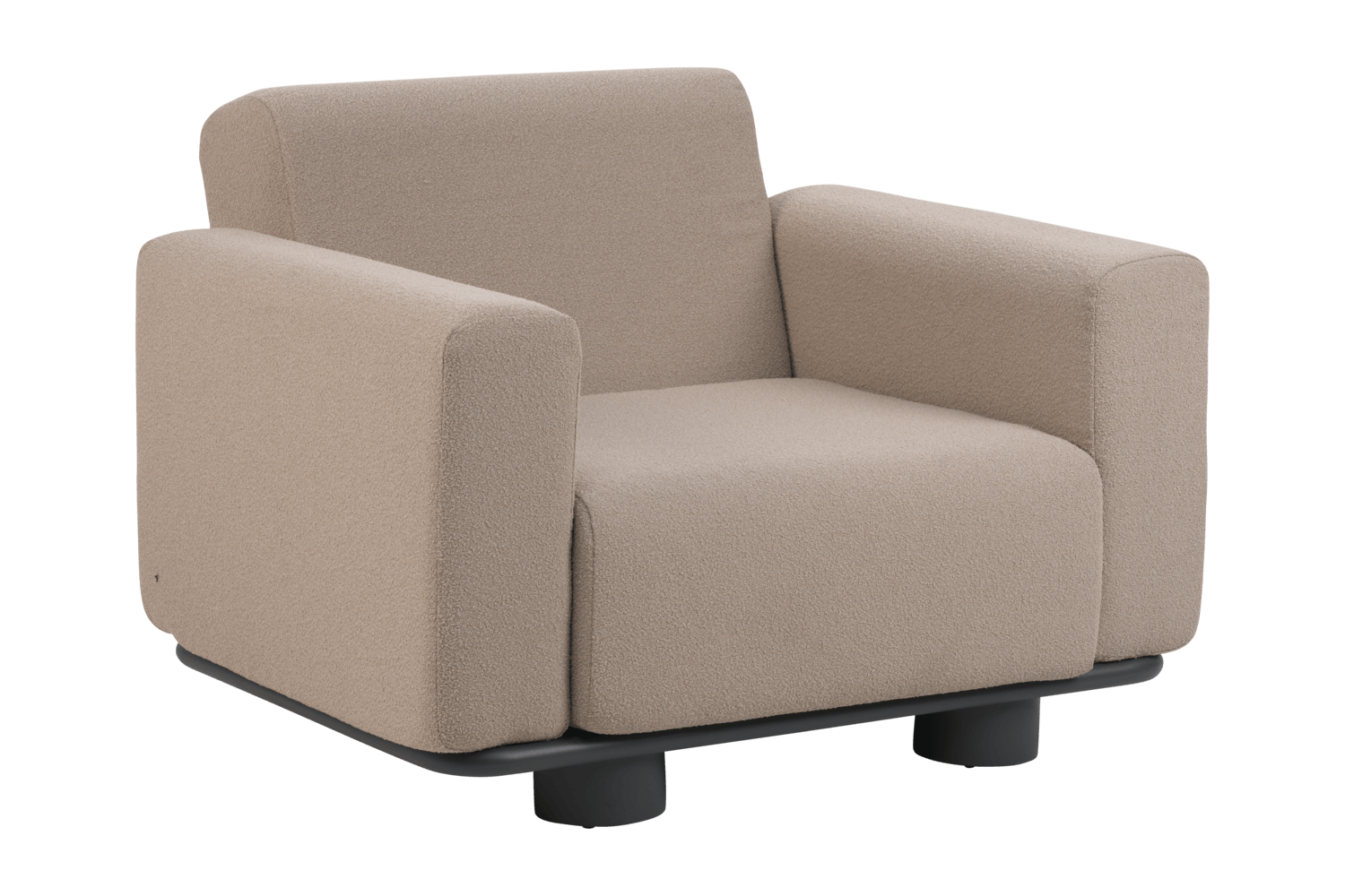 Bolster fåtölj antracit/teddy beige Brafab