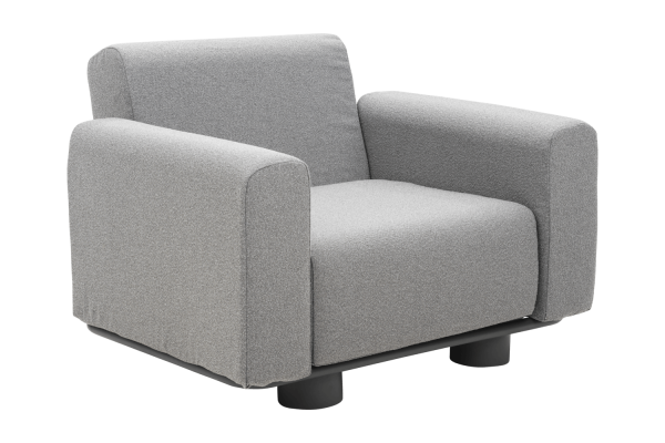 Bolster fåtölj antracit/teddy grey Brafab