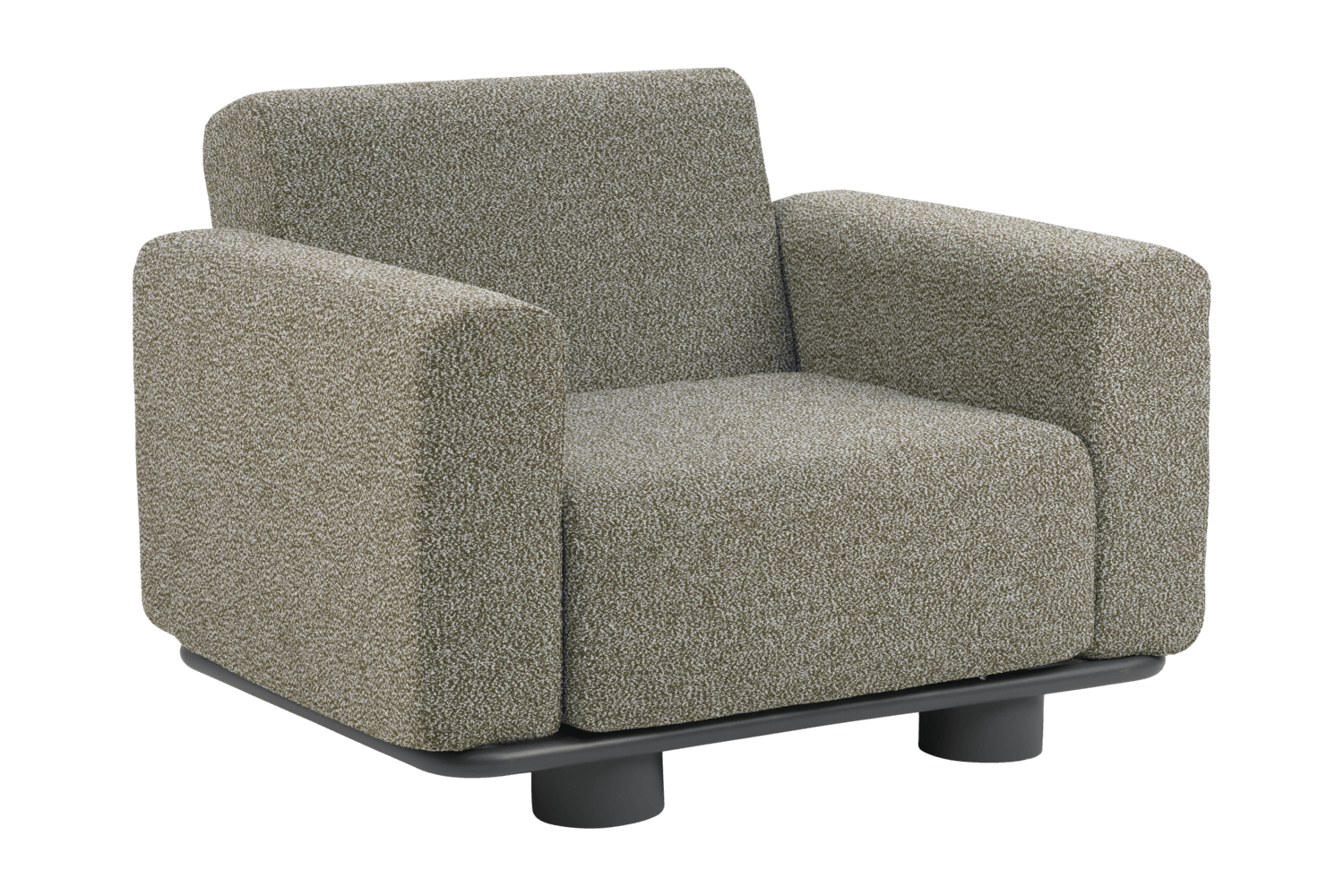 Bolster fåtölj antracit/teddy verde Brafab