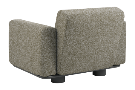 Bolster fåtölj antracit/teddy verde Brafab