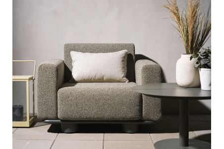 Bolster fåtölj antracit/teddy verde Brafab