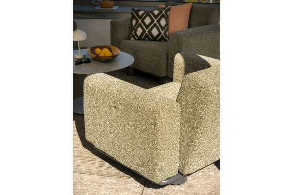 Bolster fåtölj antracit/teddy verde Brafab