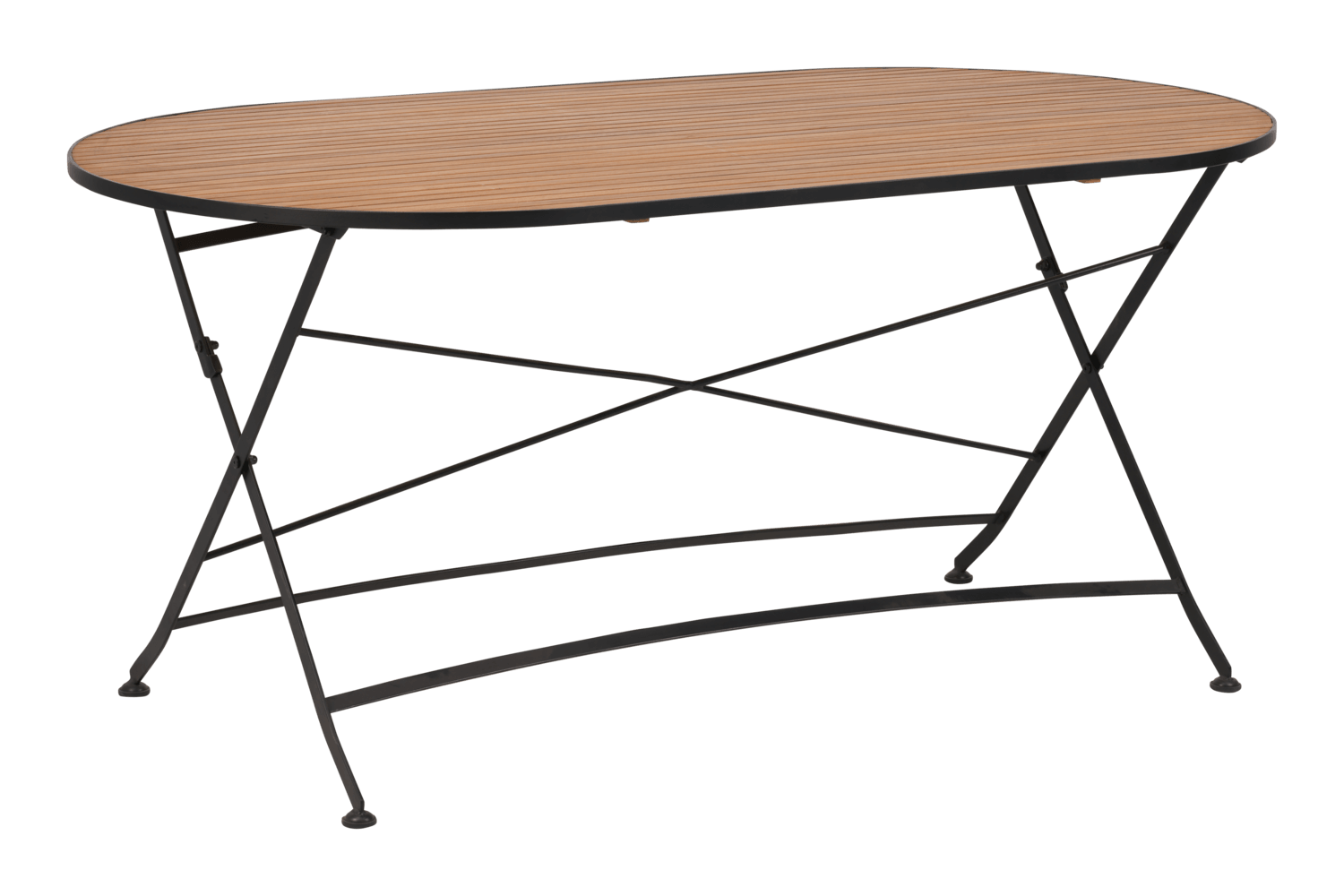 Brewer matbord 160x85x73 cm svart/teak Brafab
