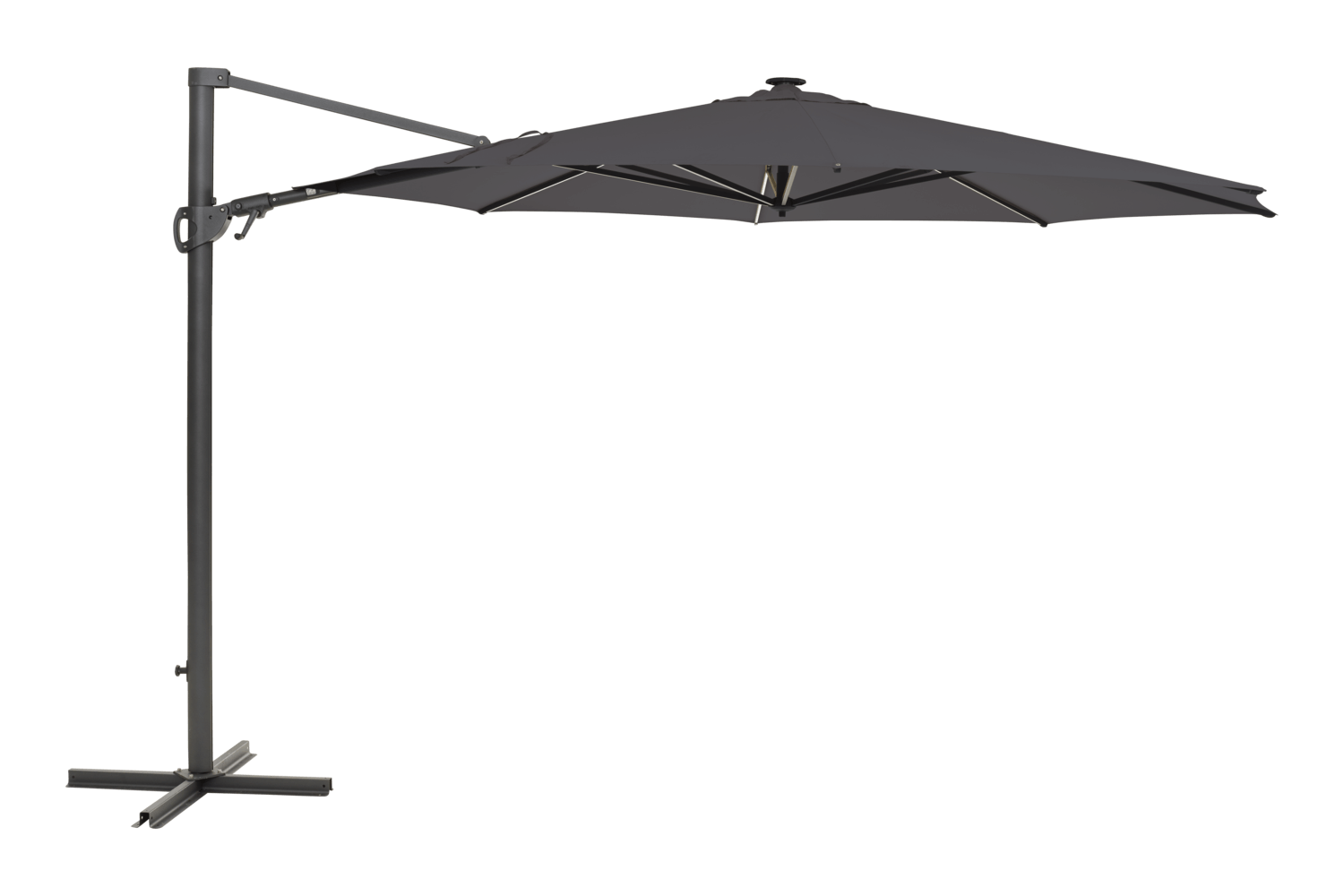 Cilento parasoll antracit/grå Brafab