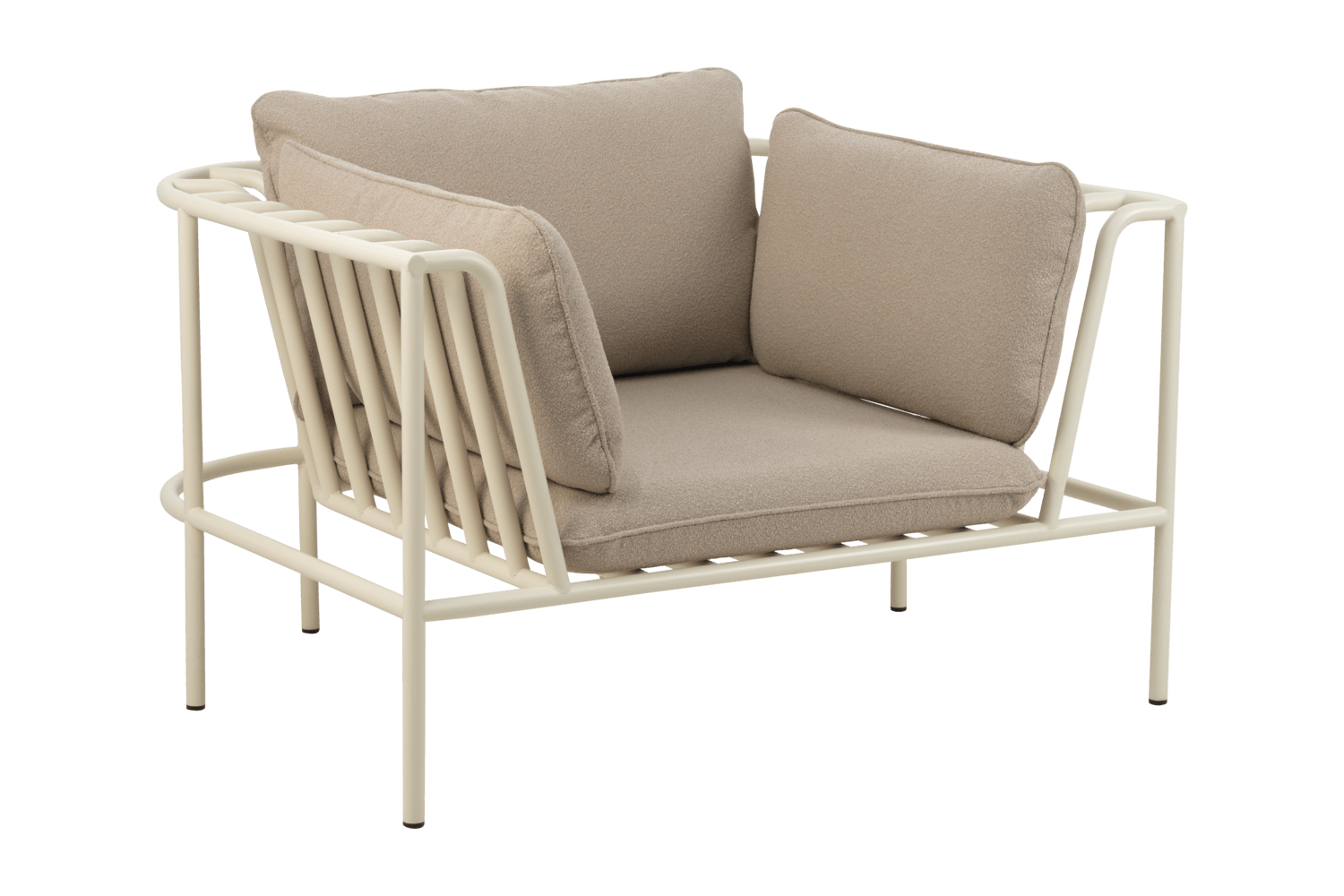 Collier fåtölj pearl white/teddy beige Brafab