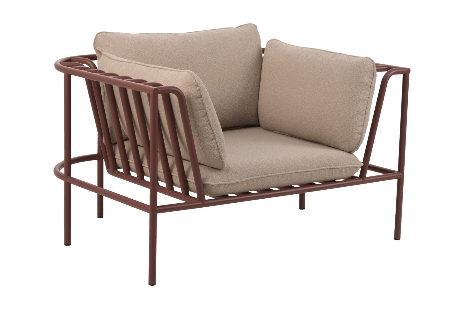 Collier fåtölj zin red/teddy beige Brafab