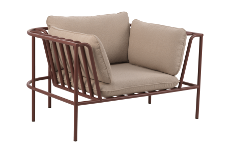 Collier fåtölj zin red/teddy beige Brafab