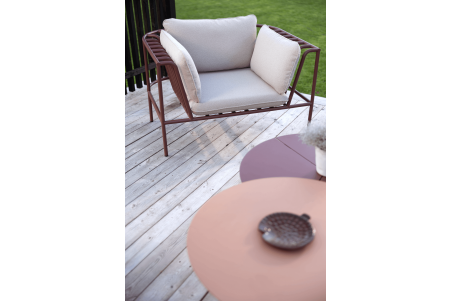 Collier fåtölj zin red/teddy beige Brafab