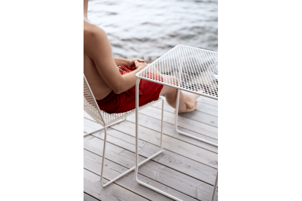 Haru matstol pearl white Brafab