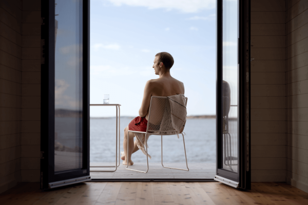 Haru matstol pearl white Brafab