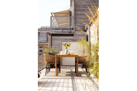 Joe matbord 140x80x73 cm natur Brafab