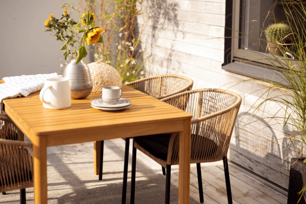 Joe matbord 140x80x73 cm natur Brafab