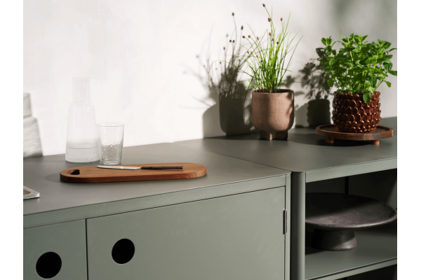 Kelia utekök med diskbänk o kran nordic green Brafab