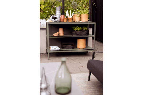 Kelia utekök med öppna hyllor nordic green Brafab