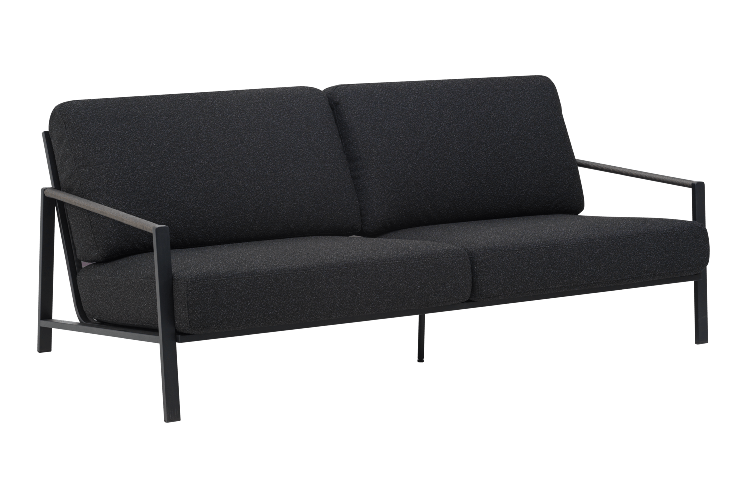 Lyra 2,5-sits soffa svart/teddy black Brafab