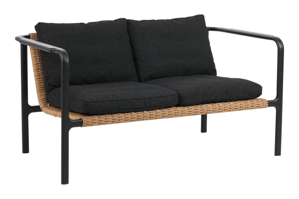 Motty 2-sits soffa svart/teddy black Brafab