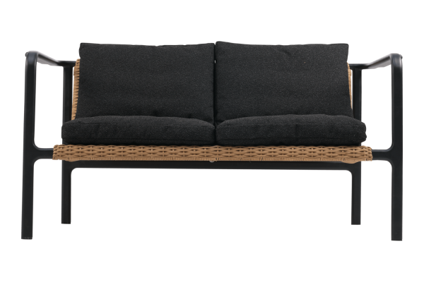 Motty 2-sits soffa svart/teddy black Brafab