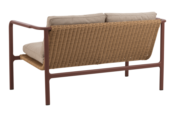 Motty 2-sits soffa zin red/teddy beige Brafab