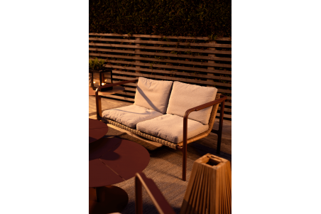 Motty 2-sits soffa zin red/teddy beige Brafab