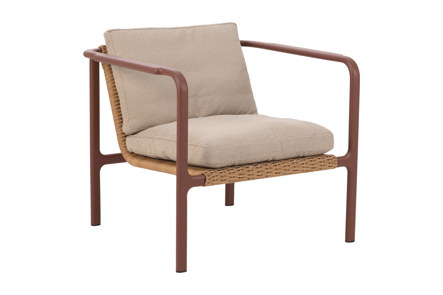 Motty fåtölj zin red/teddy beige Brafab