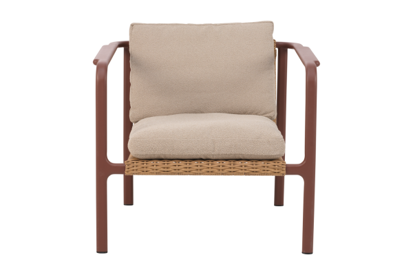 Motty fåtölj zin red/teddy beige Brafab